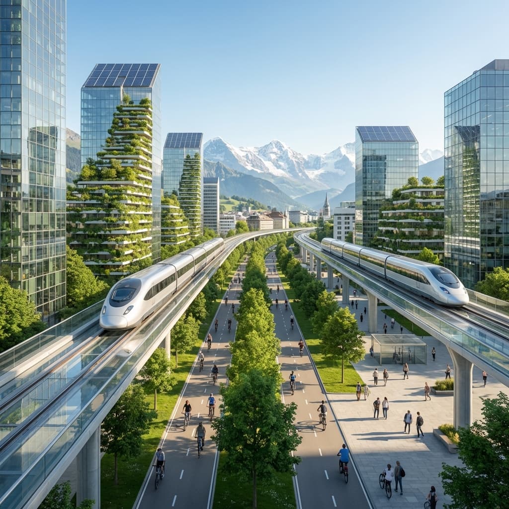 Futuristic Swiss City